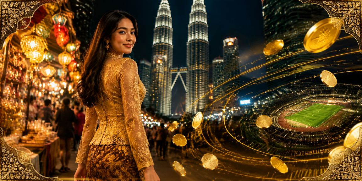 Pengguna Malaysia dalam pakaian tradisional menikmati platform pertaruhan dalam talian mega288